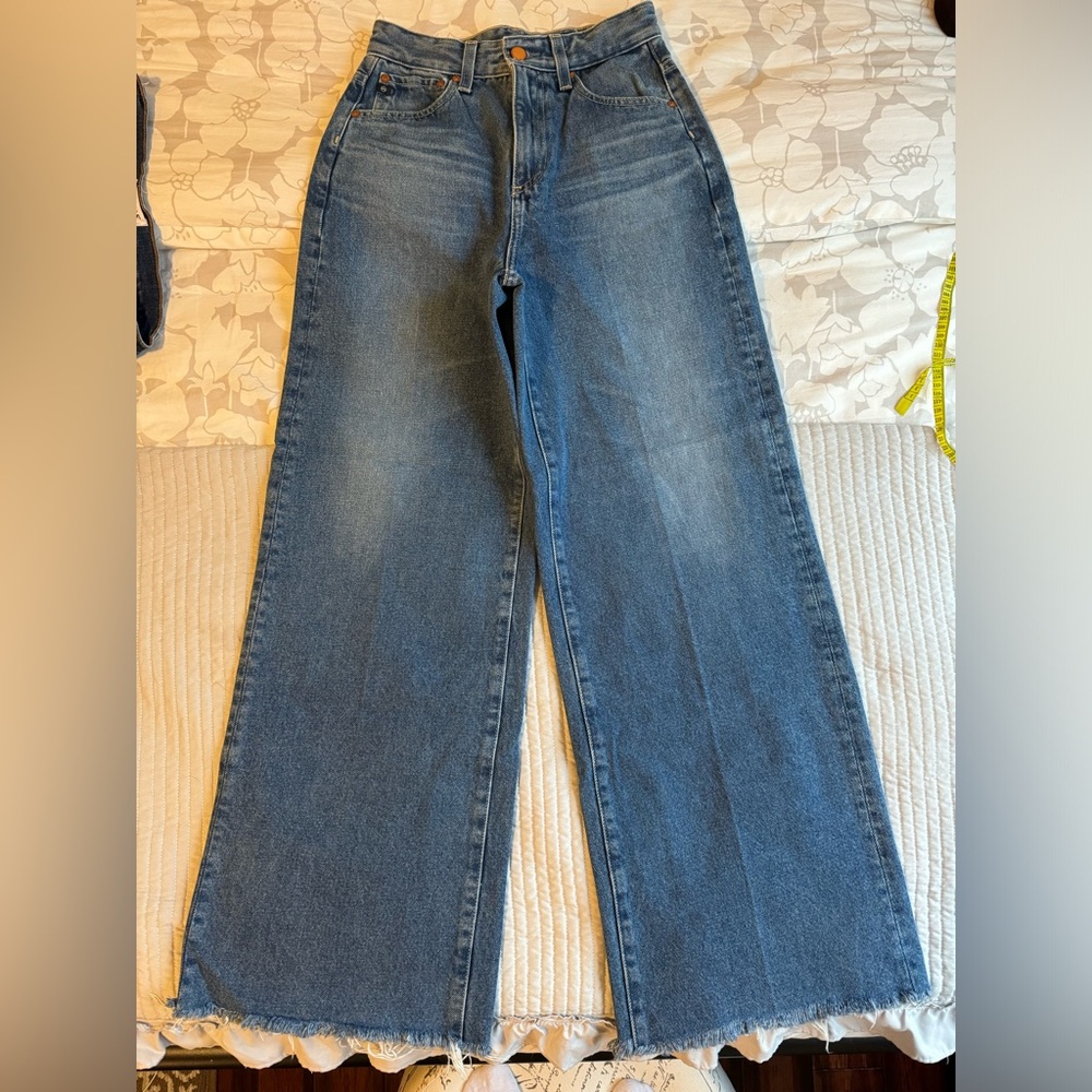 AG Deven high rise ultra wide leg jeans